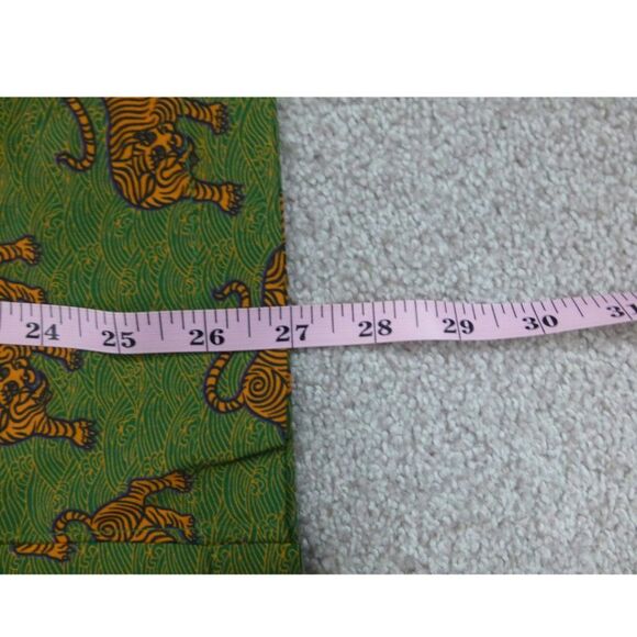 NWT Evryday Jane Green Tiger Print Button Up Short SleeveTop - Picture 12 of 13